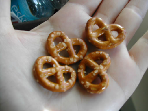 My mini pretzels on the flight